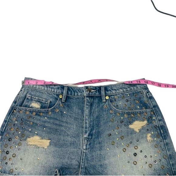 Juicy Couture Mixed Metal Studded High Rise Shorts - Picture 12 of 16